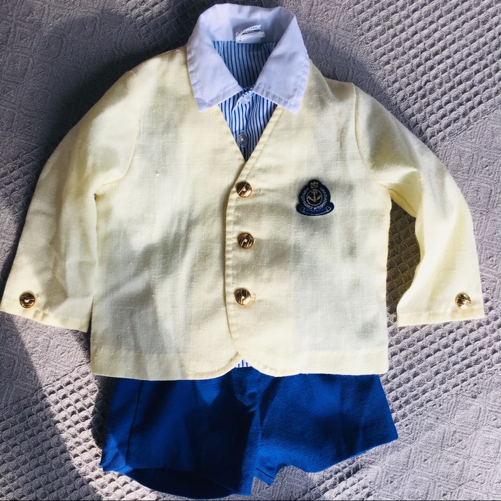 🎉🎈HP🎉🎈Vintage Boys 3 Piece Shorts Suit